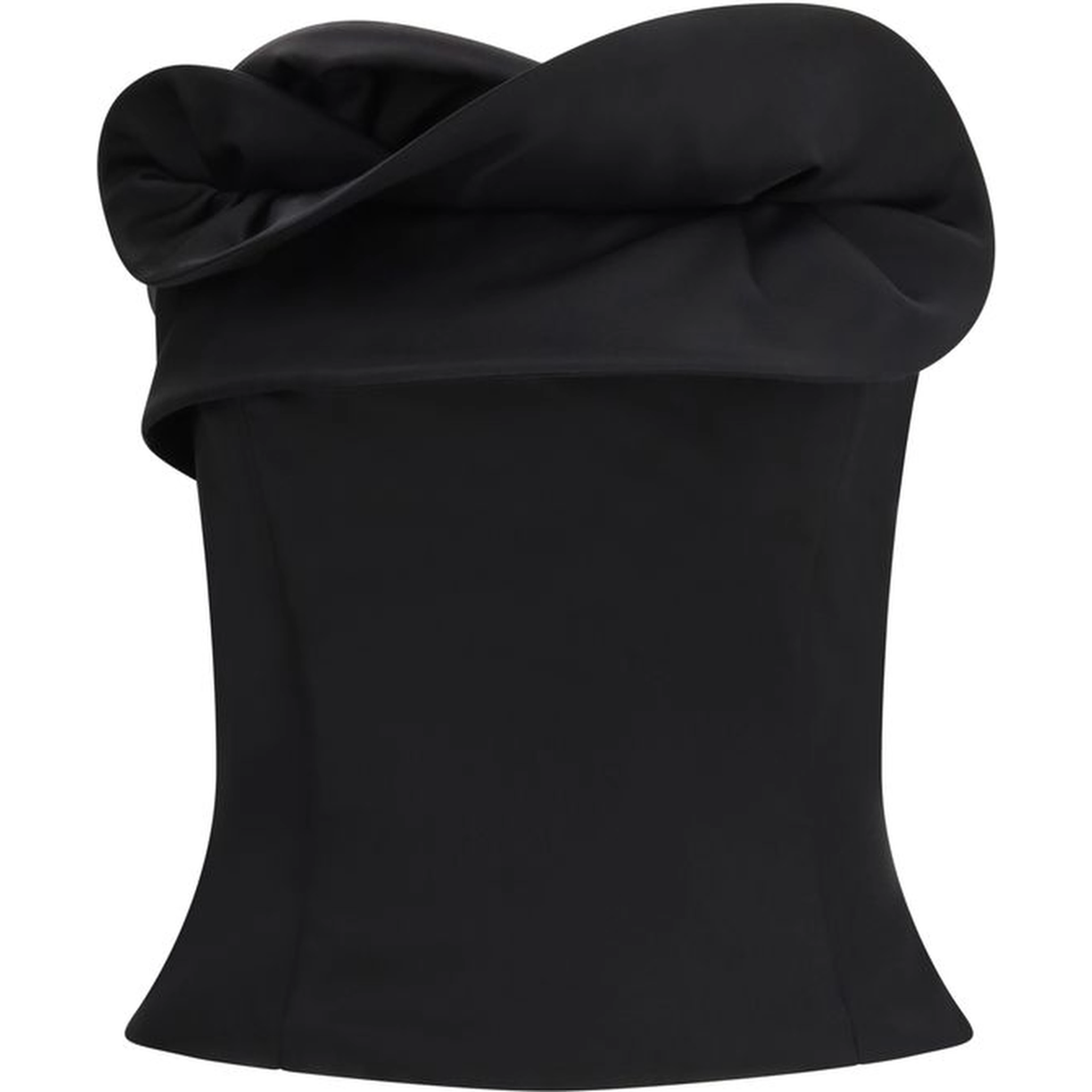 Black Fleece Wool Top