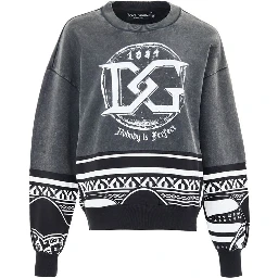 Black Cotton Sweatshirt