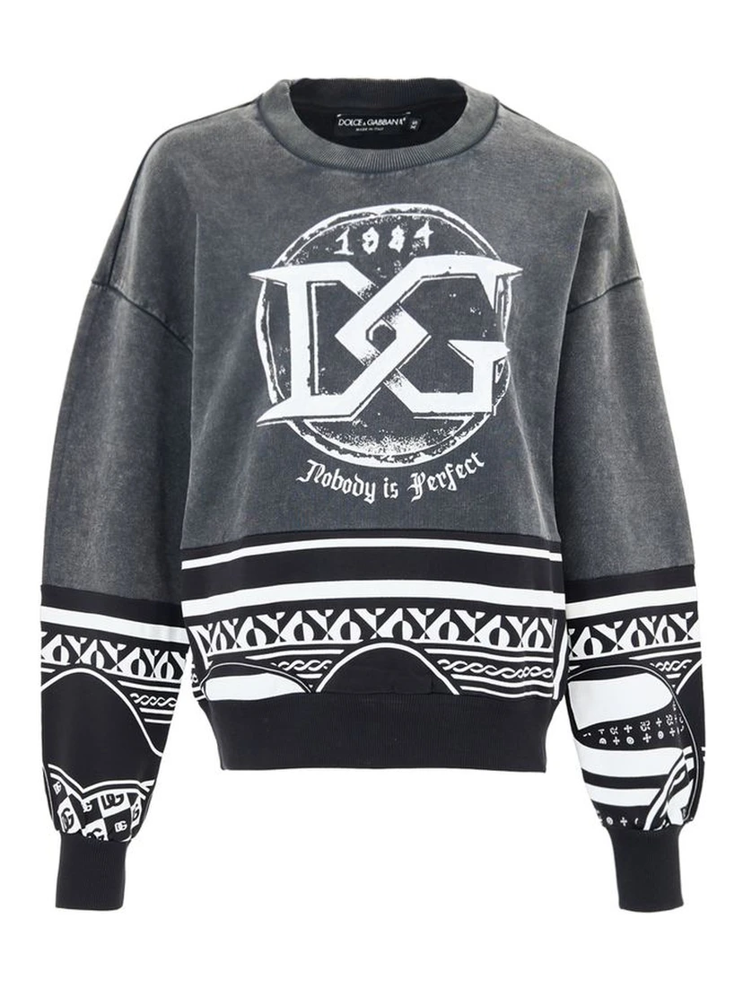 Black Cotton Sweatshirt