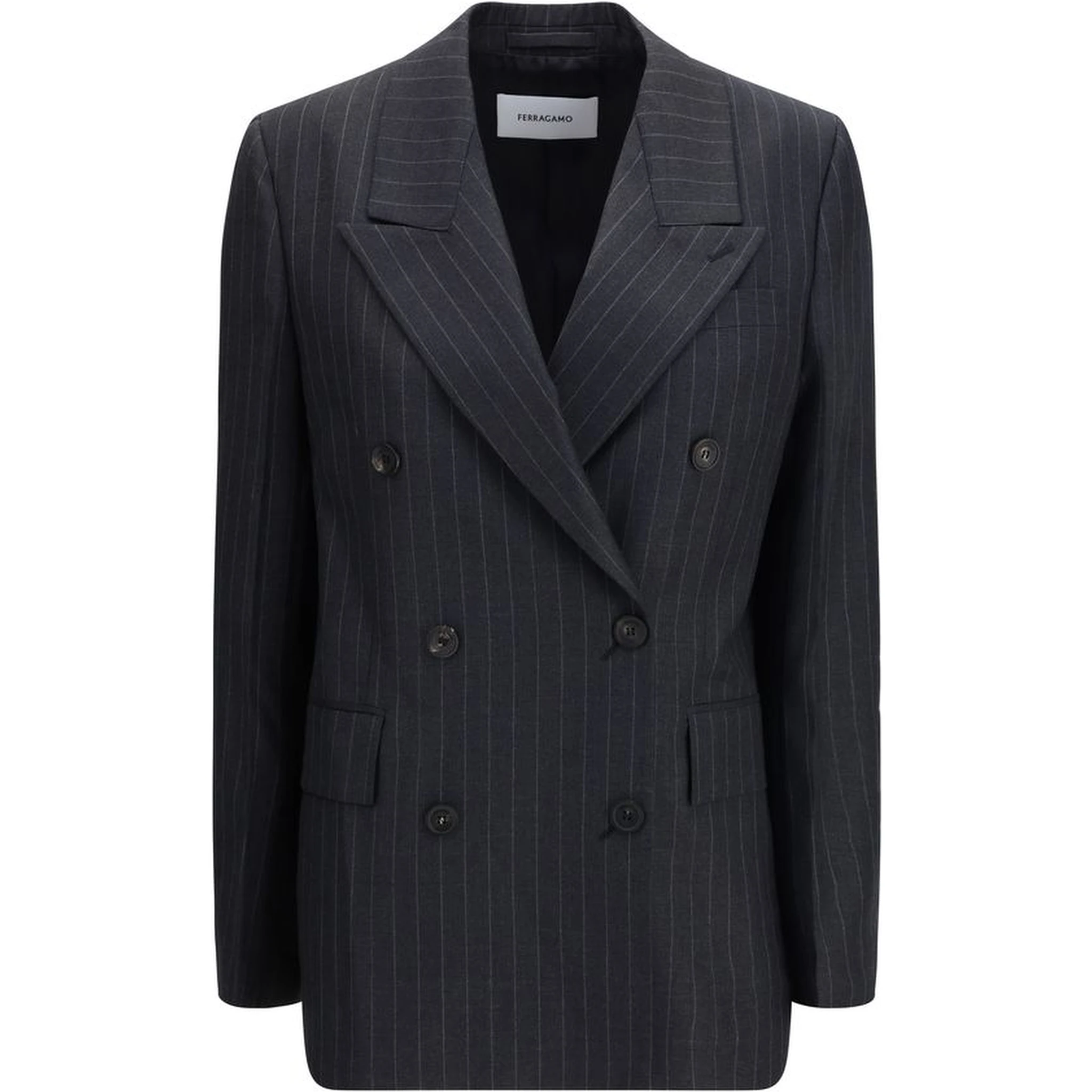 Gray Fleece Wool Blazer