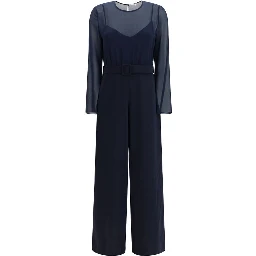 Blue Polyester Rompers