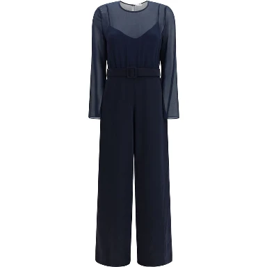 Blue Polyester Rompers