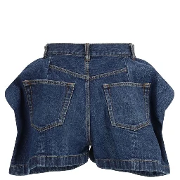 Blue Cotton Bermuda Shorts