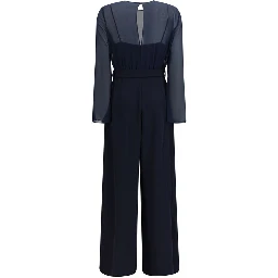 Blue Polyester Rompers