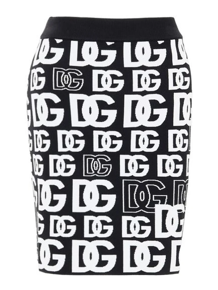 Black Cotton Mini Skirt