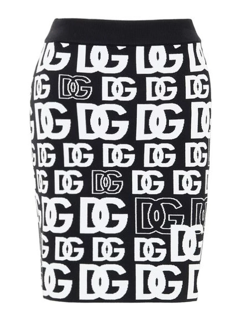 Black Cotton Mini Skirt