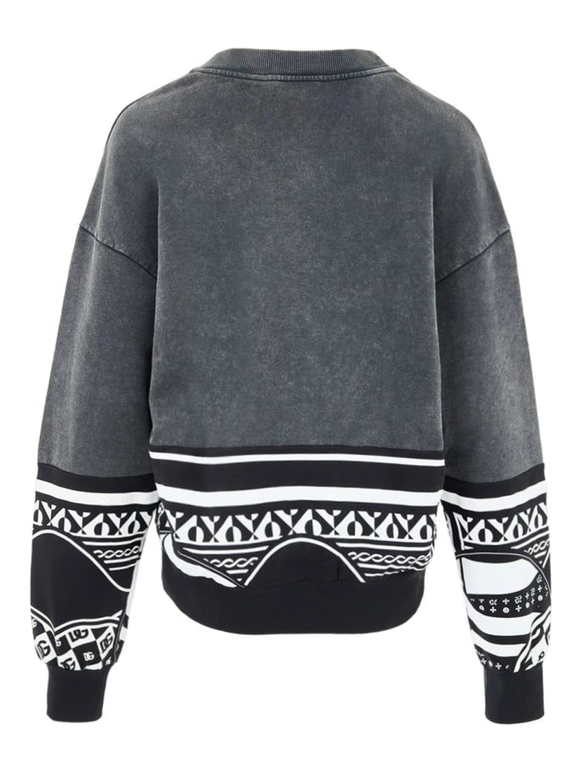 Black Cotton Sweatshirt
