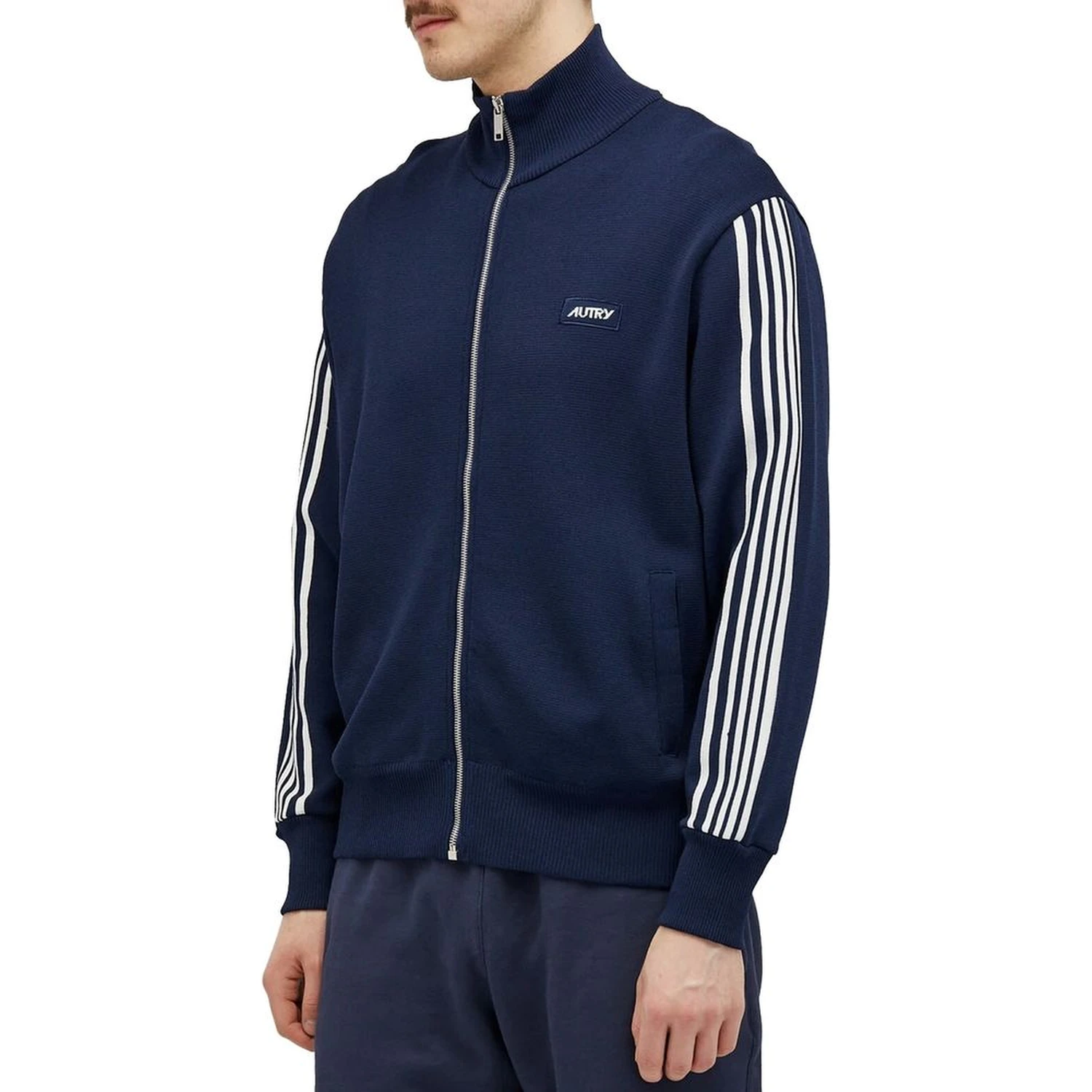 Blue Nylon Cardigan