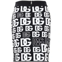 Black Cotton Mini Skirt