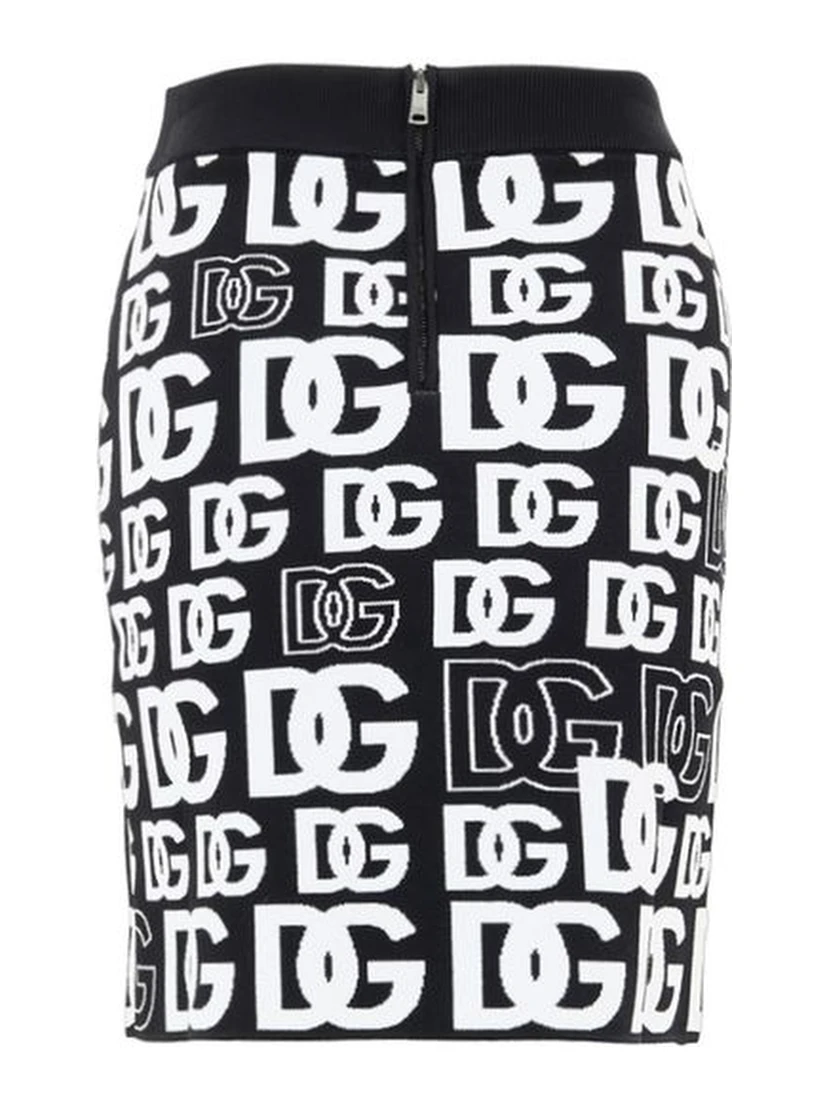 Black Cotton Mini Skirt