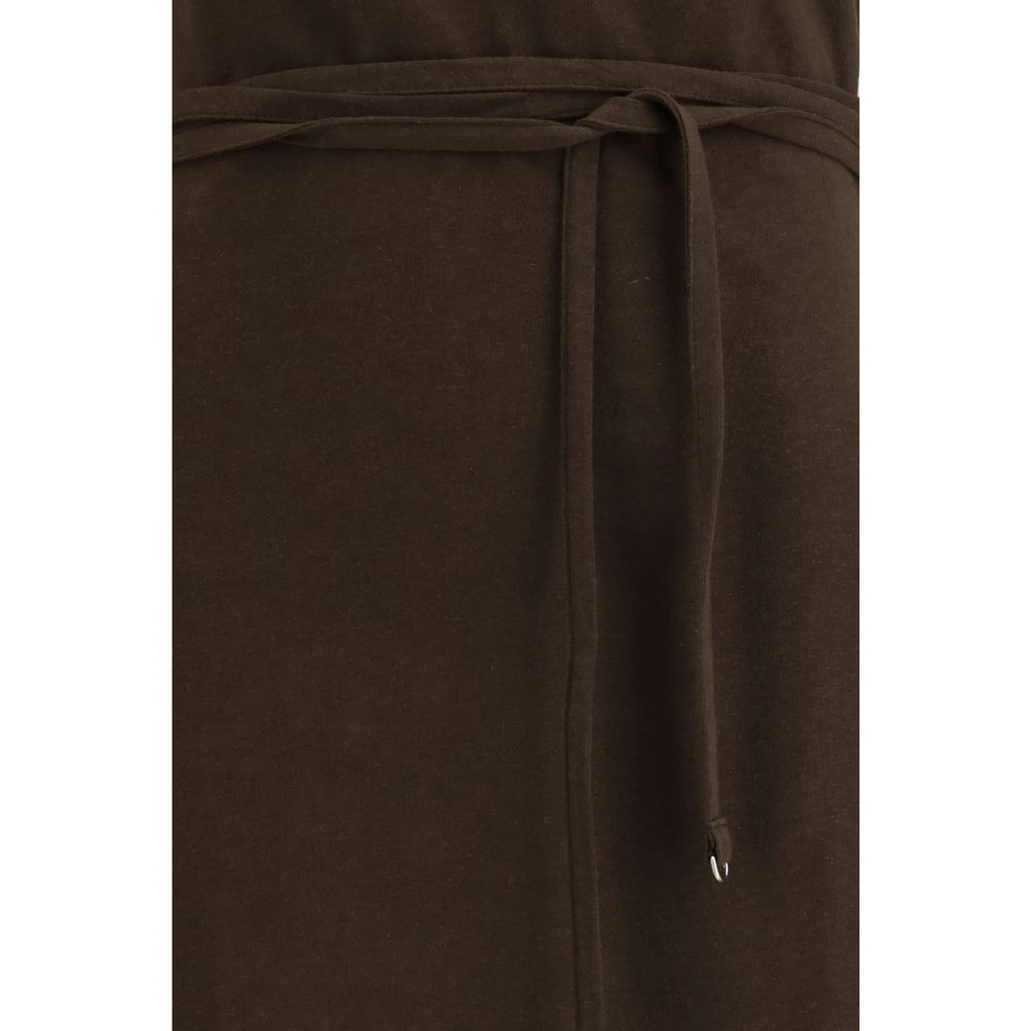 Brown Cotton Casual Dress