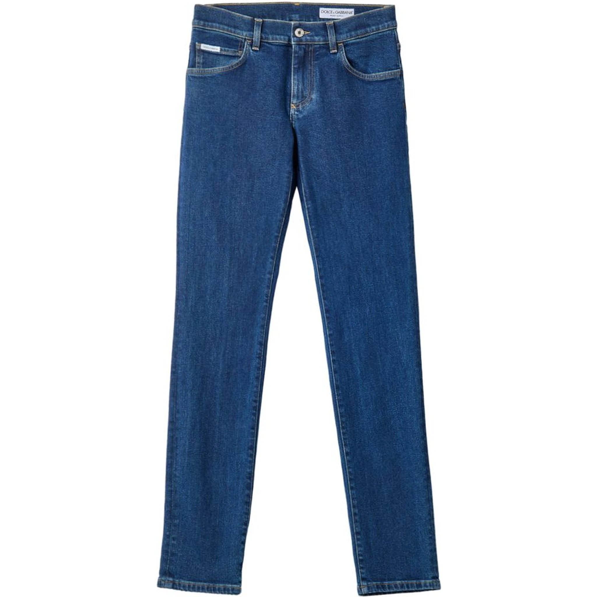 Blue Cotton Skinny Jeans