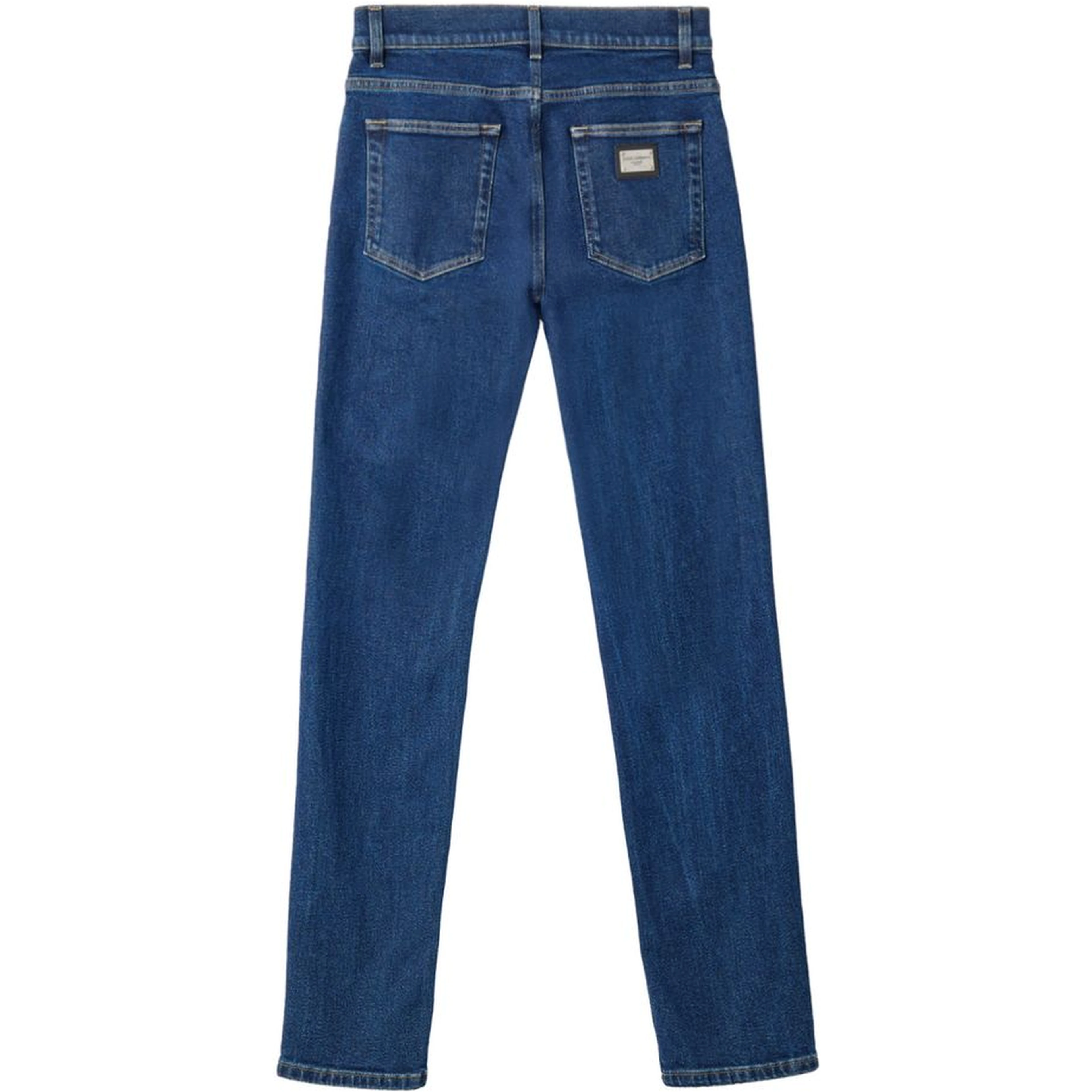 Blue Cotton Skinny Jeans
