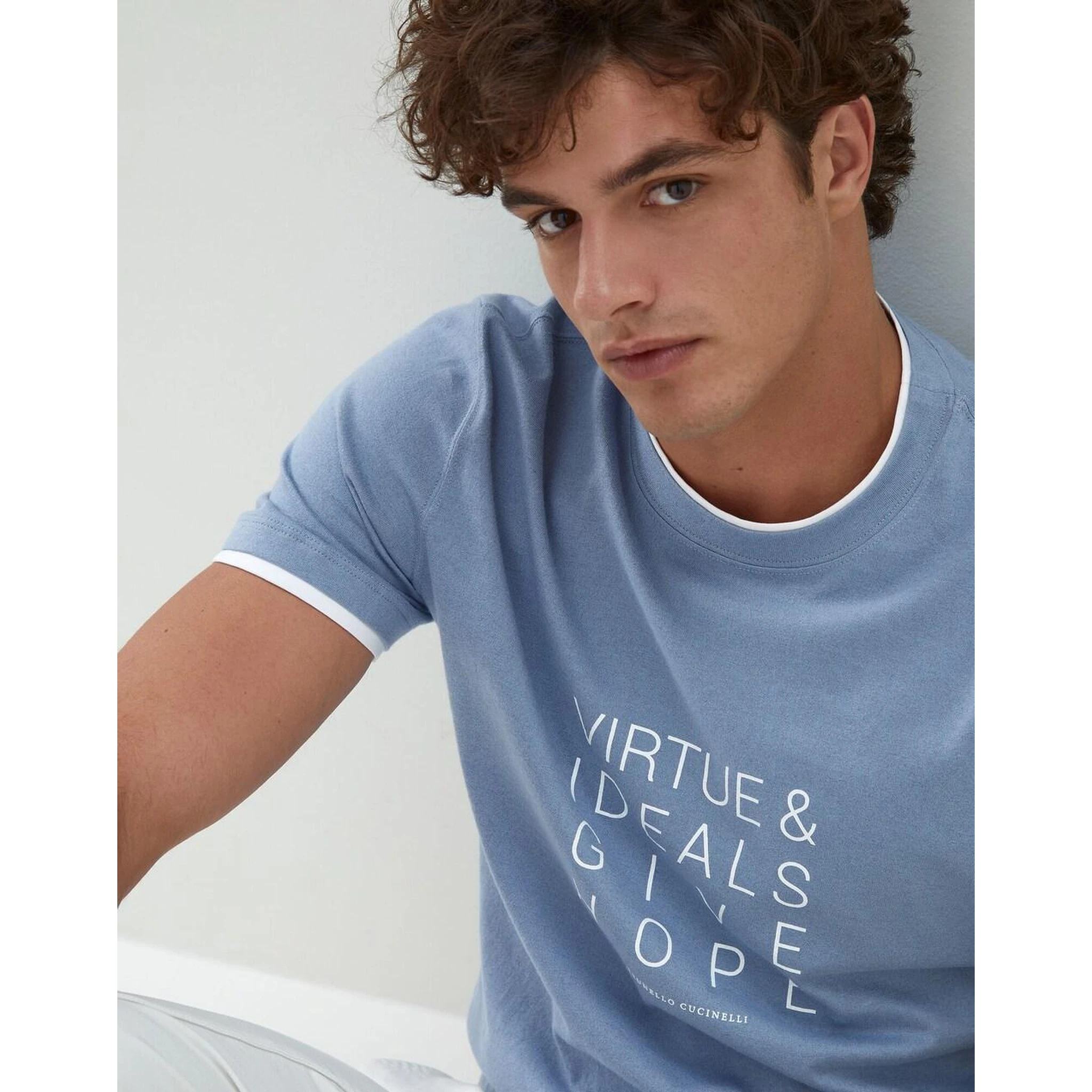 Bicolor Cotton T-Shirt