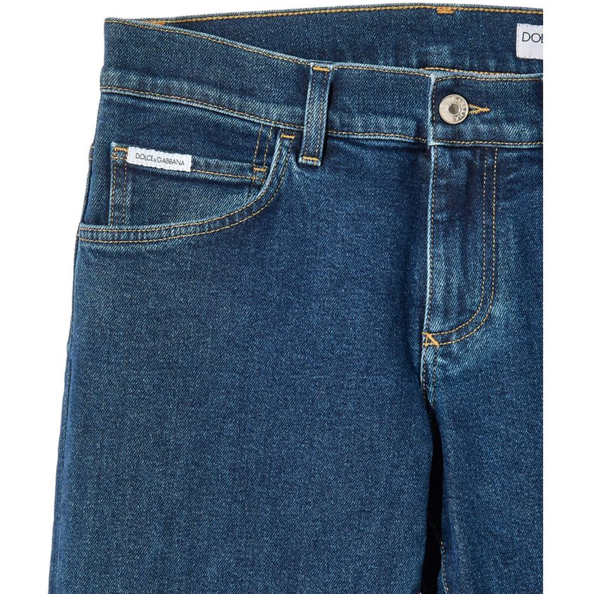 Blue Cotton Skinny Jeans