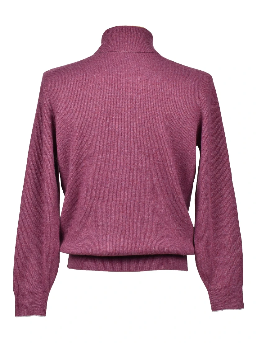 Purple Cashmere Turtleneck