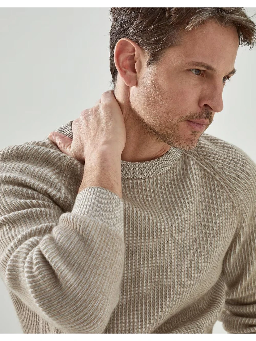 Bicolor Cashmere Sweater