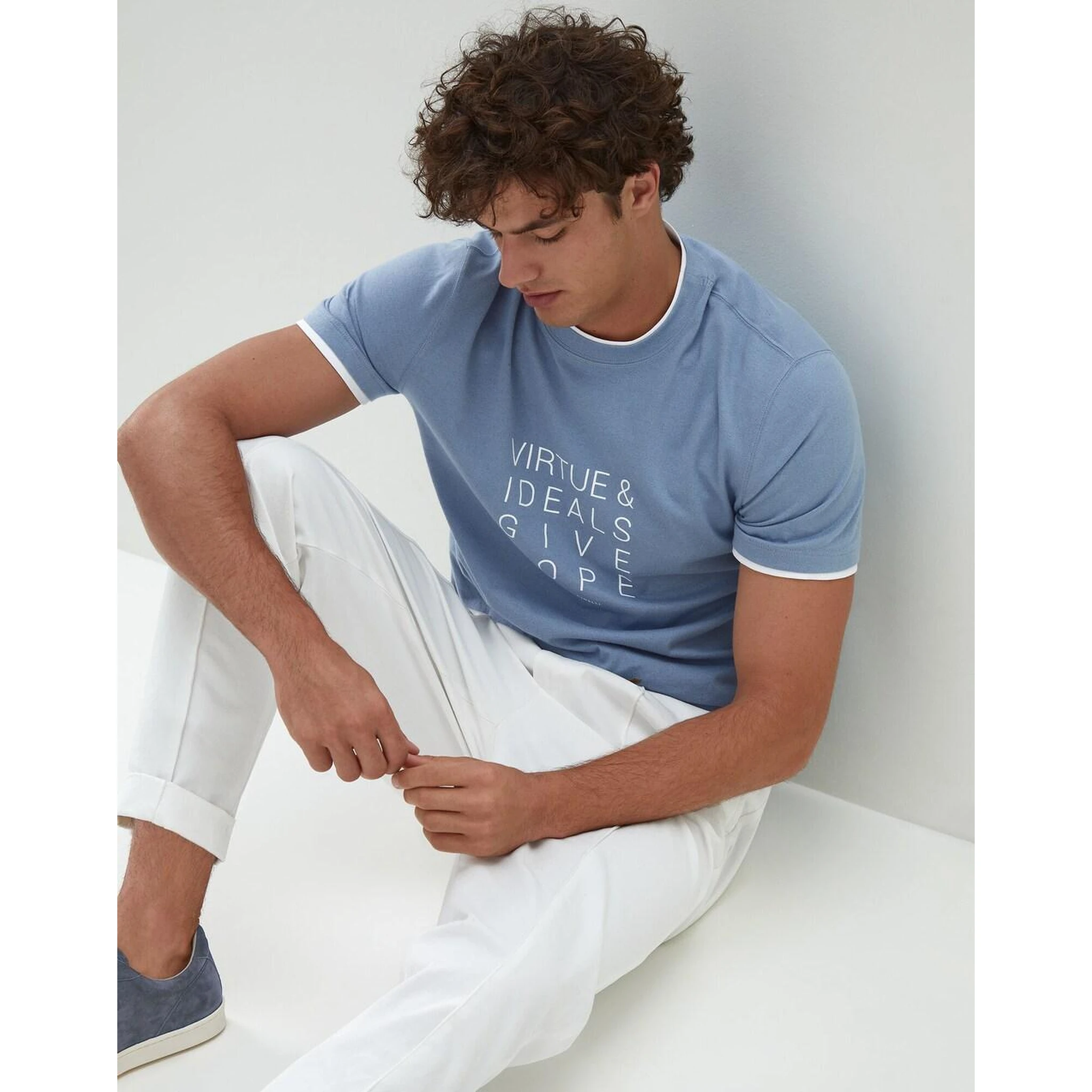 Bicolor Cotton T-Shirt