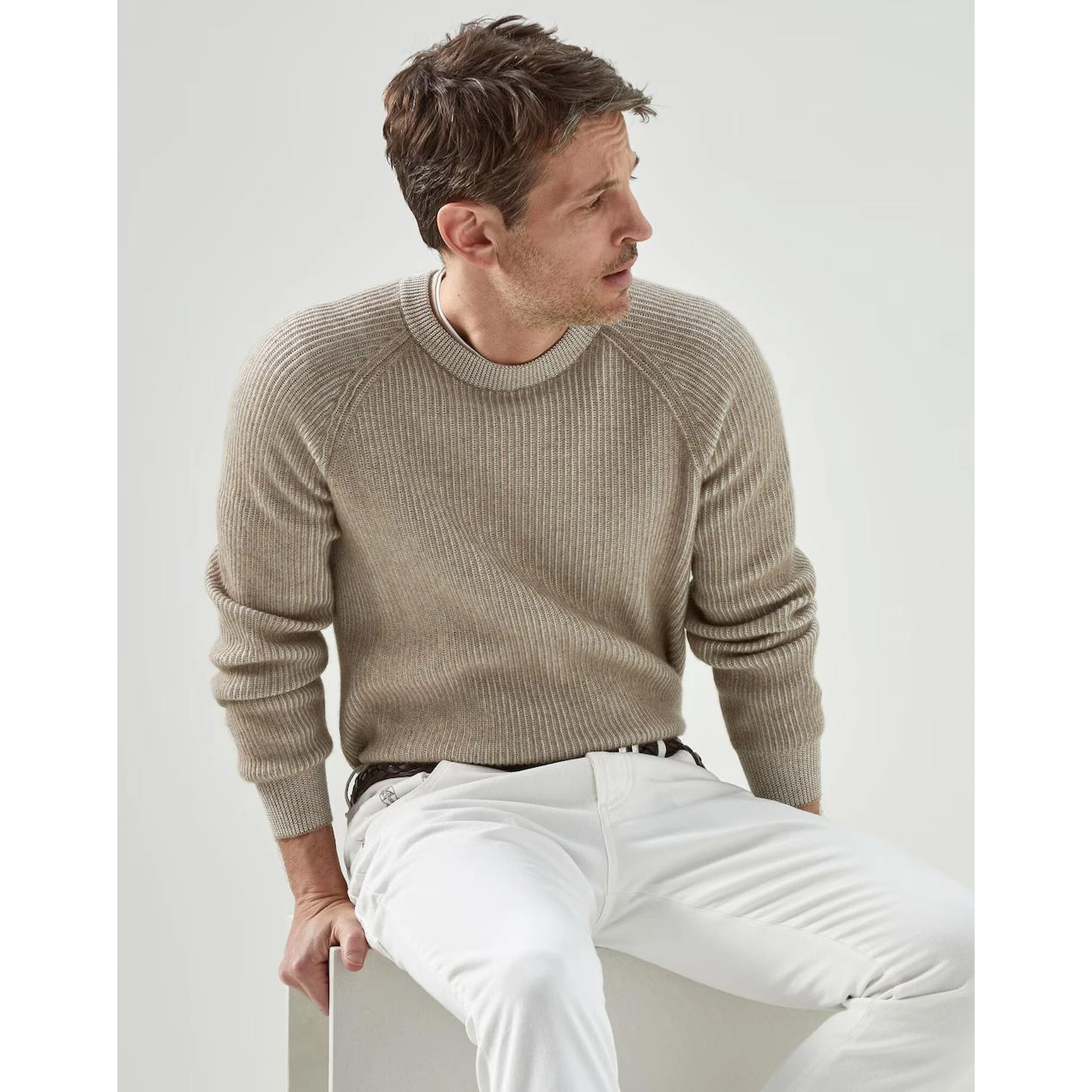 Bicolor Cashmere Sweater