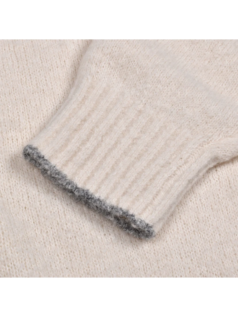 White Leather Turtleneck