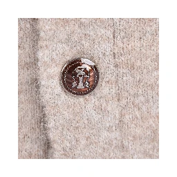 Beige Leather Cardigan