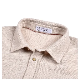 Beige Wool Dress Shirt
