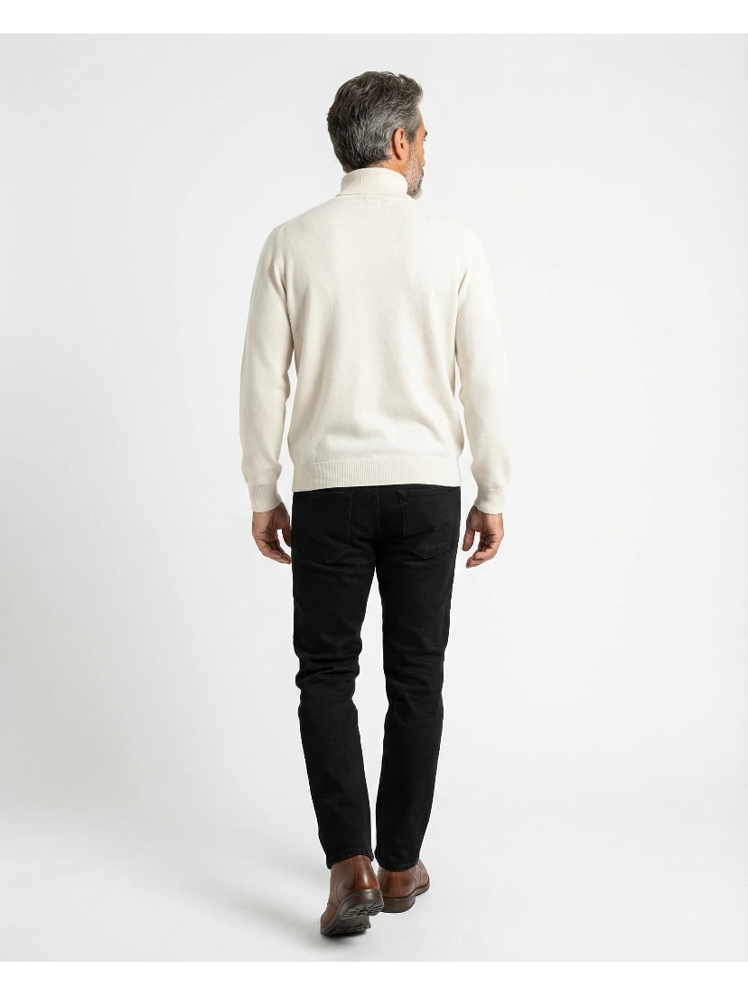 White Cashmere Turtleneck