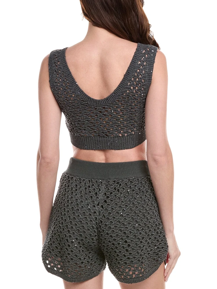 Bicolor Cotton Shorts