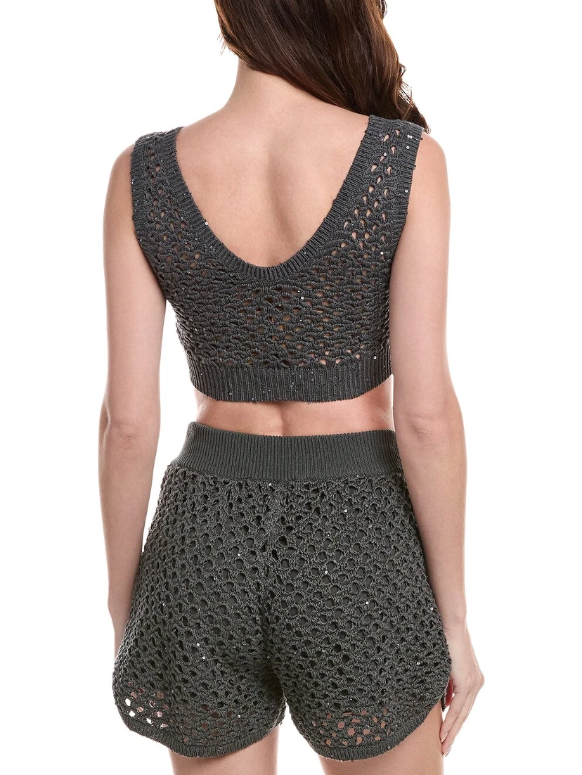 Bicolor Cotton Shorts