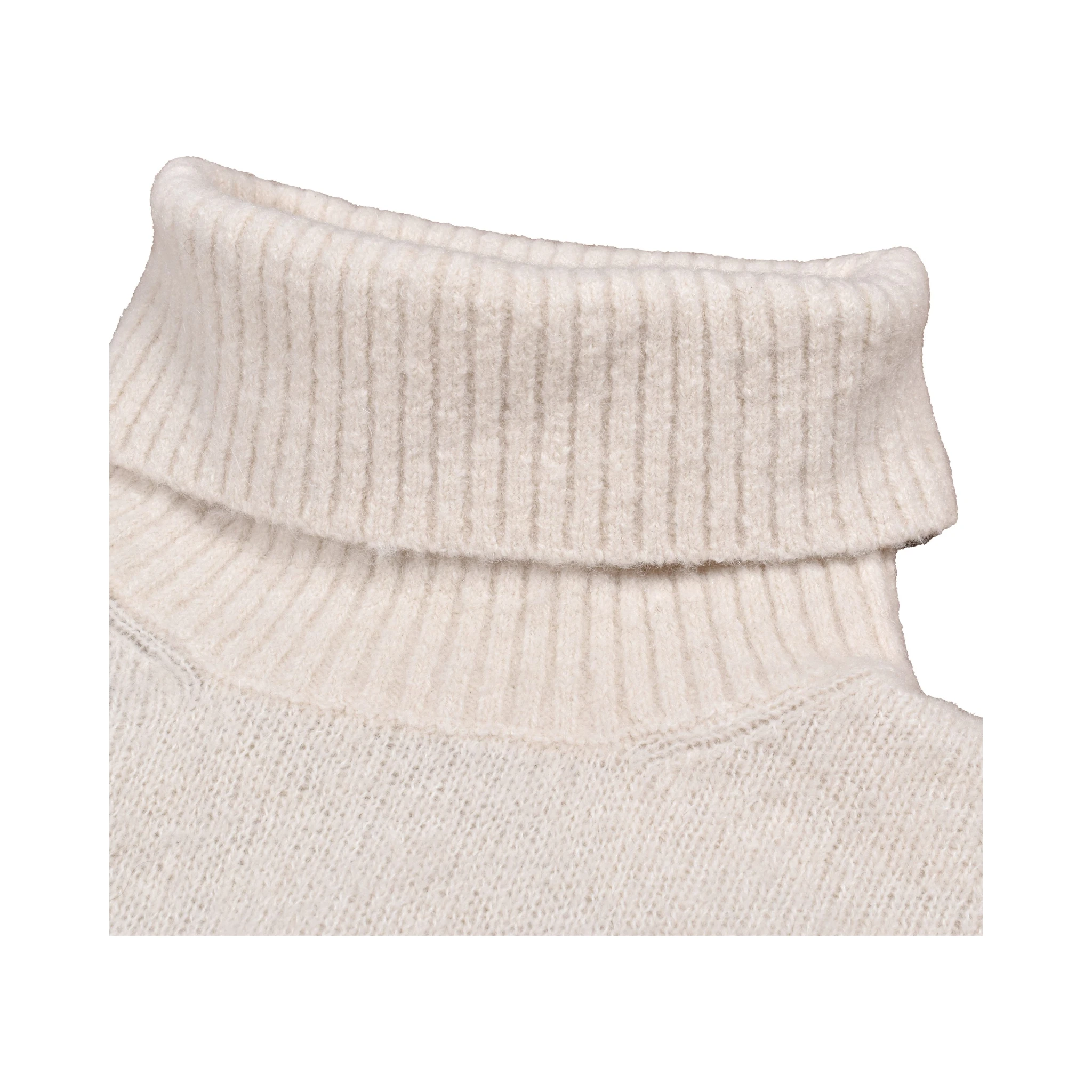 White Leather Turtleneck