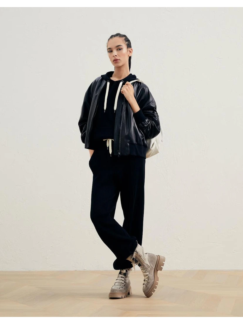 Black Cotton Sleeveles Sweater