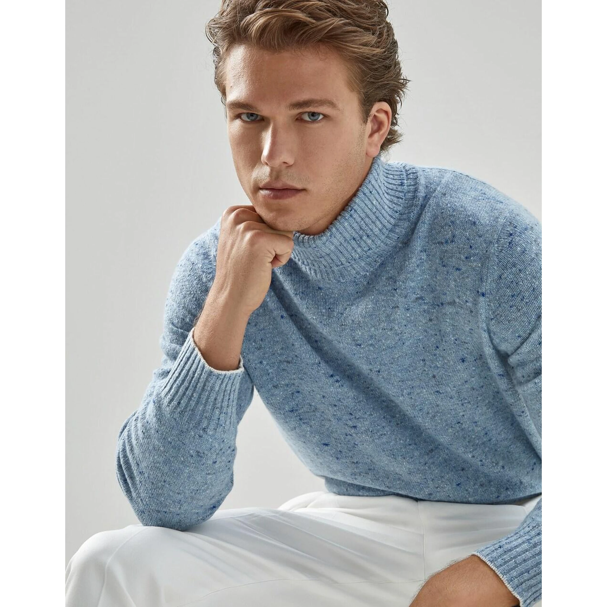 Light Blue Wool Sweatshirt