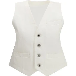 White Cotton Waistcoat