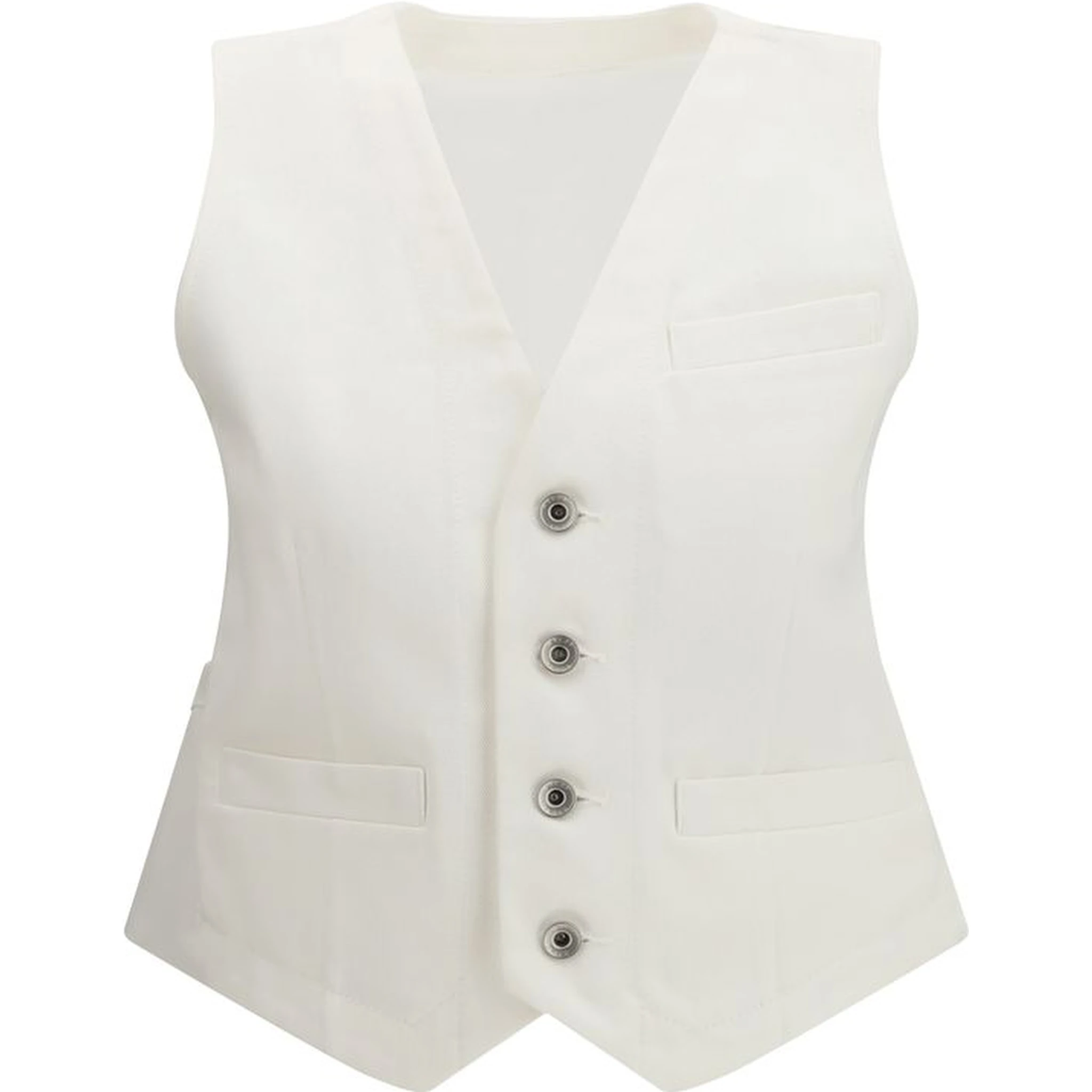 White Cotton Waistcoat