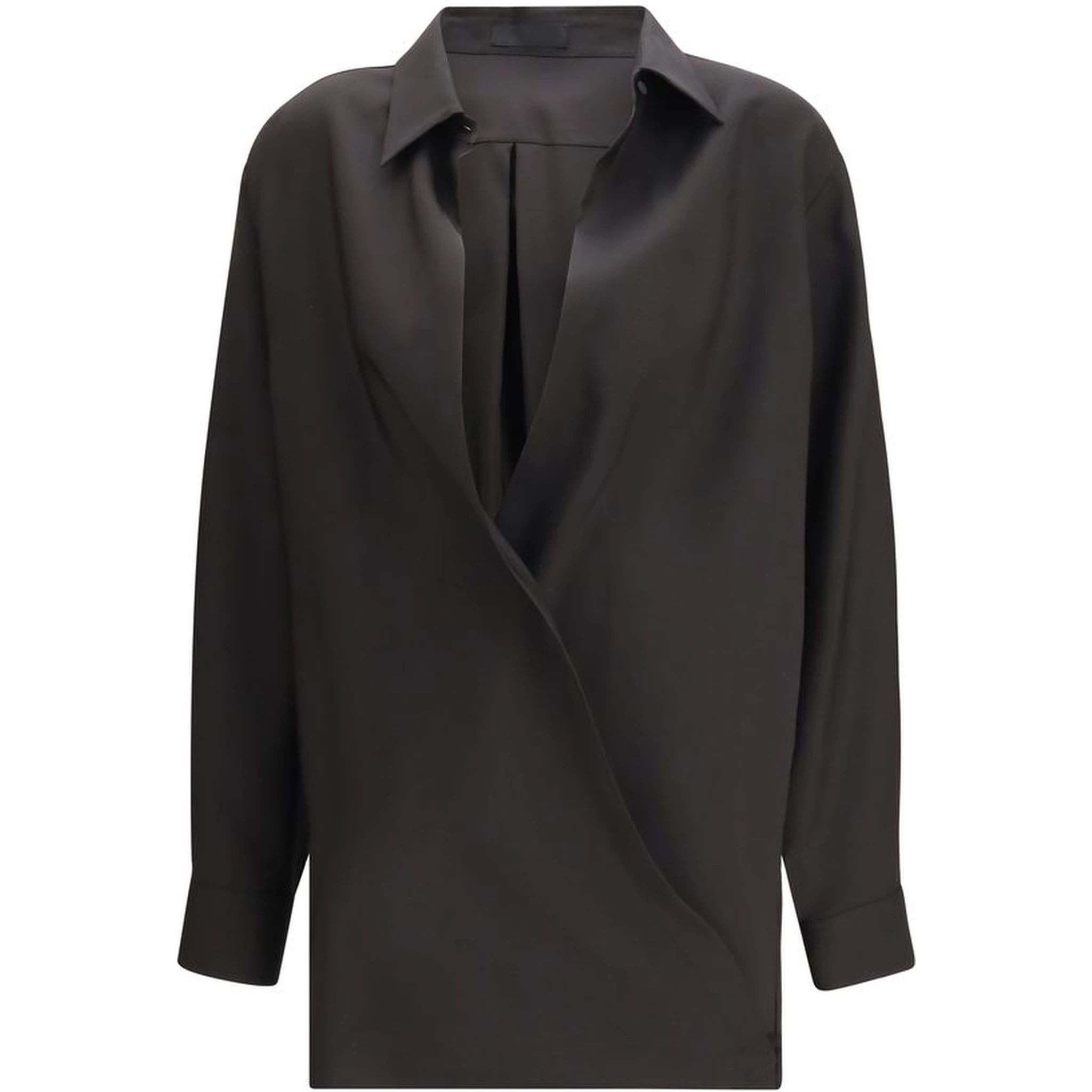 Black Wool Dress Shirt