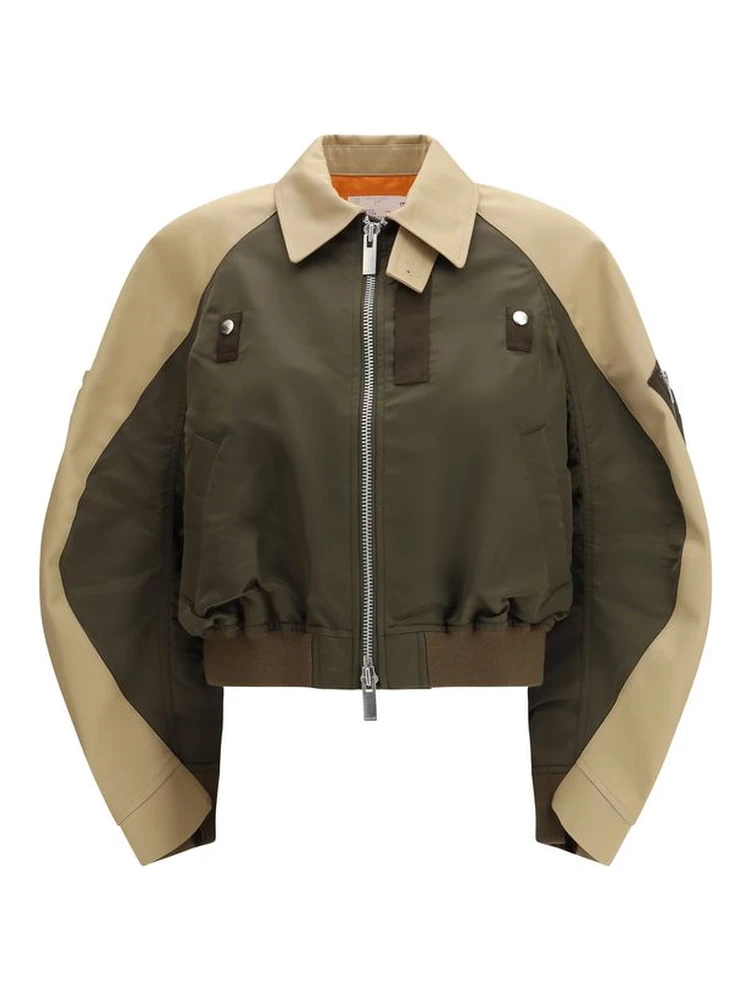 Bicolor Cotton Bomber