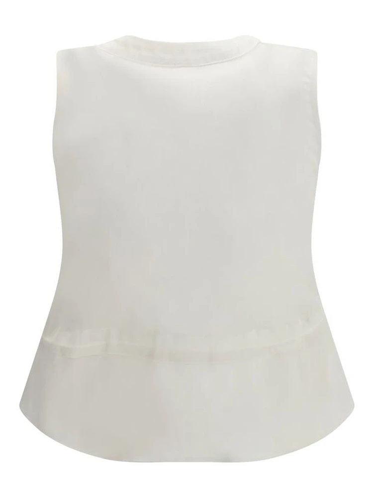 White Cotton Waistcoat alternative