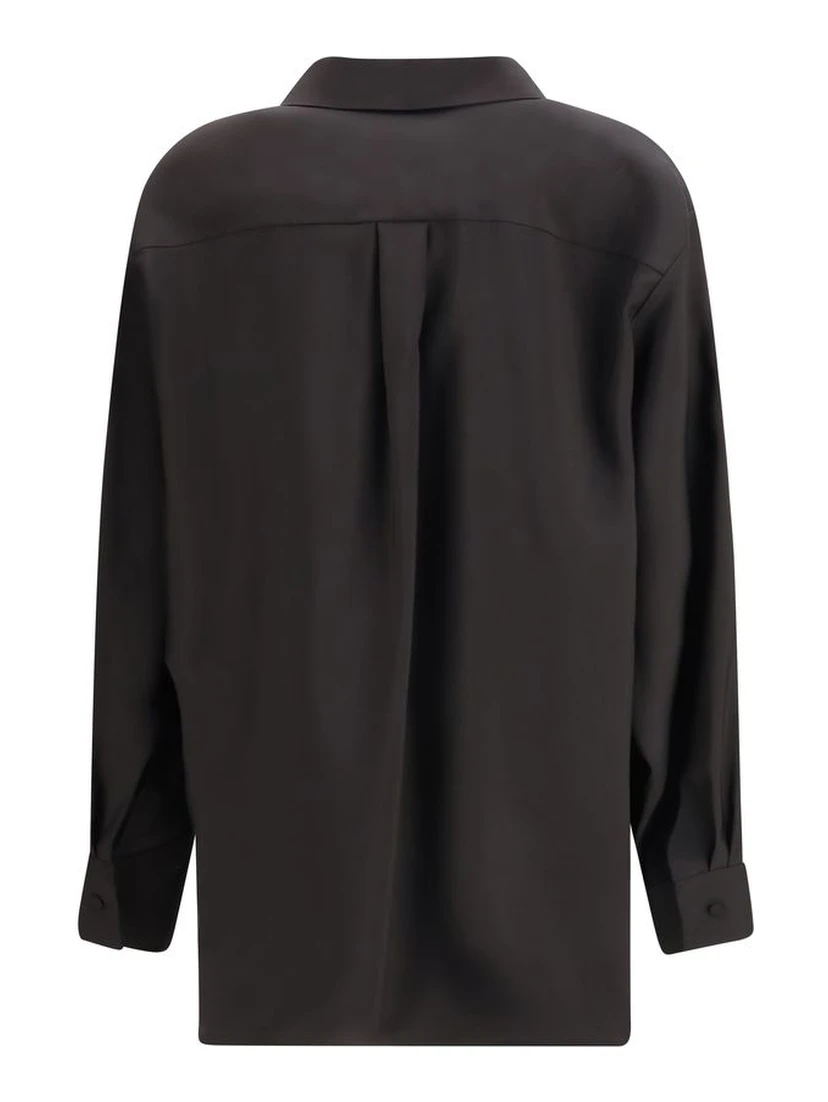 Black Wool Dress Shirt