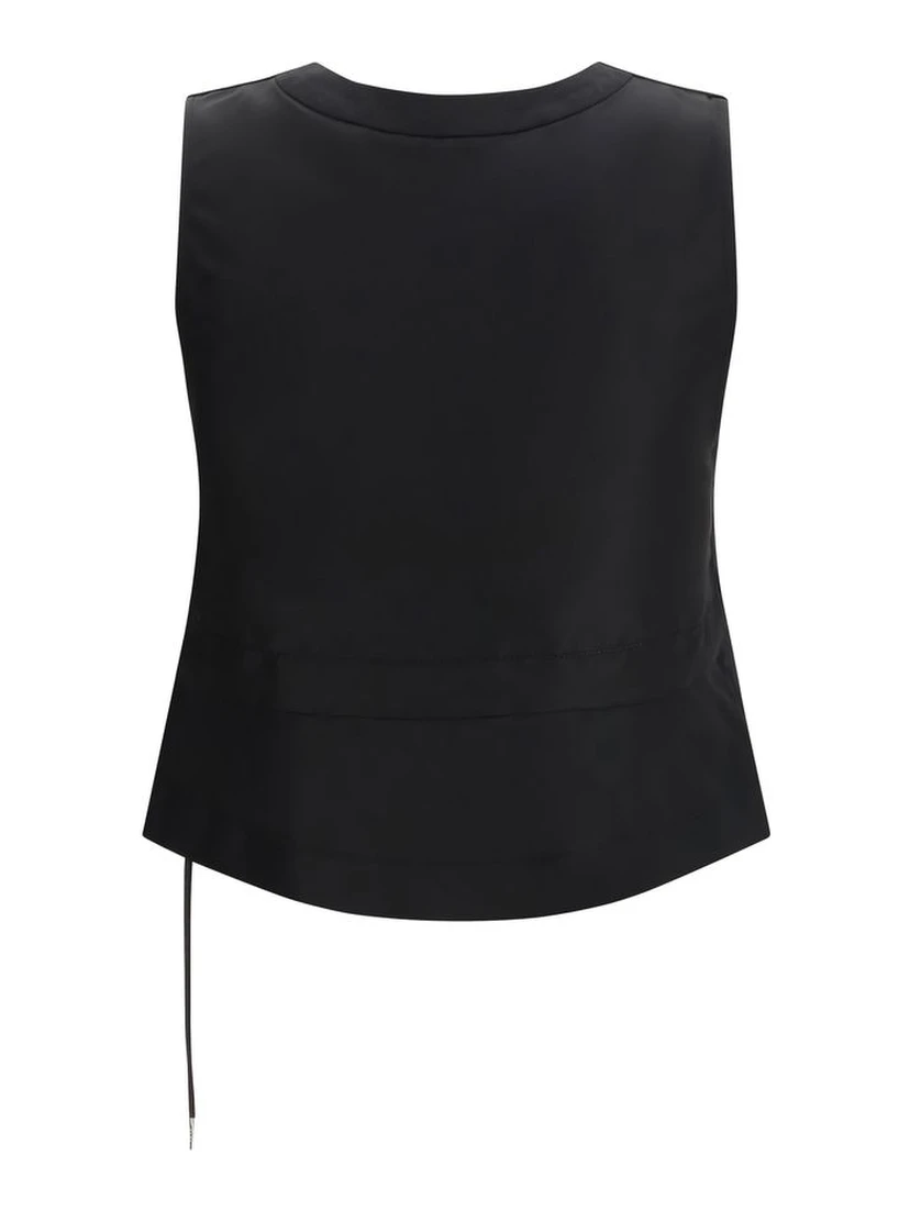 Black Polyester Waistcoat