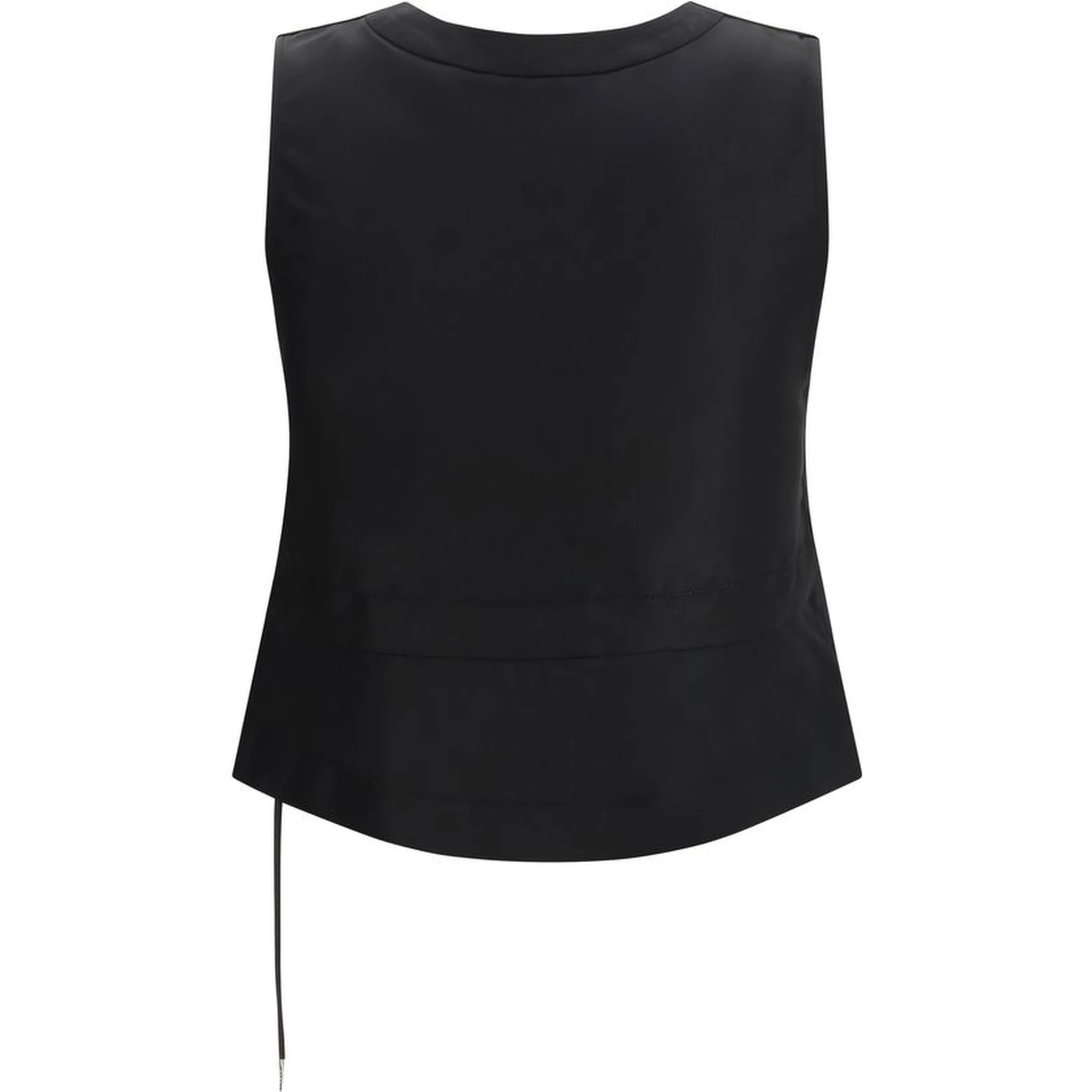 Black Polyester Waistcoat