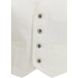 White Cotton Waistcoat