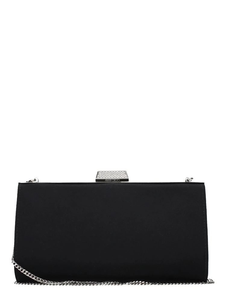 حقيبة يد سوداء من الساتان