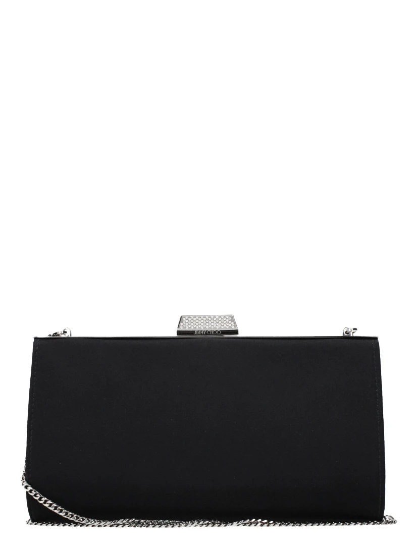 حقيبة يد سوداء من الساتان