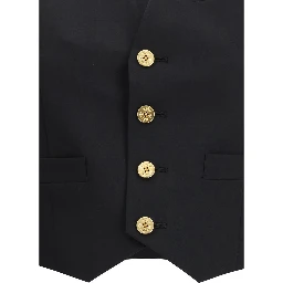 Black Polyester Waistcoat