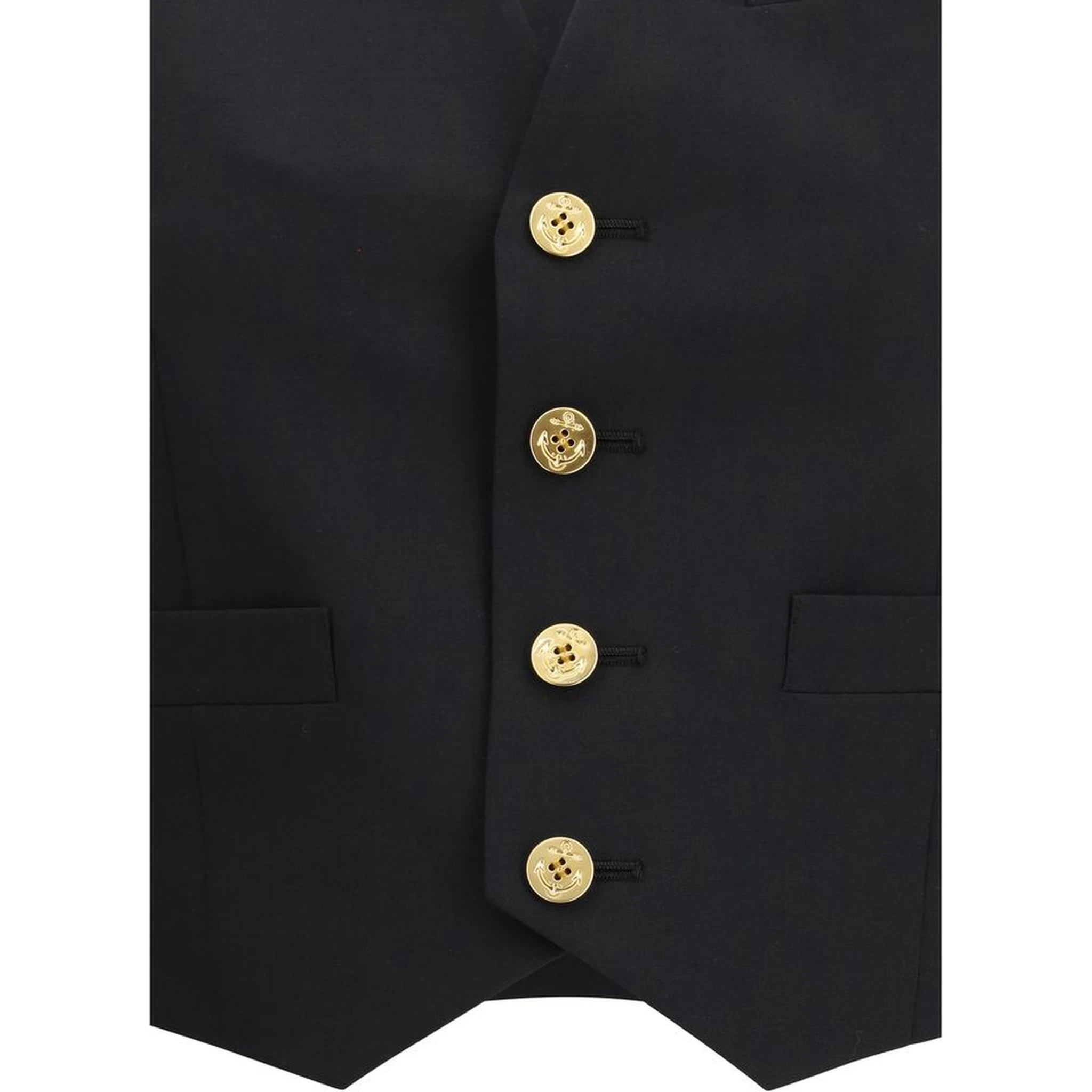 Black Polyester Waistcoat