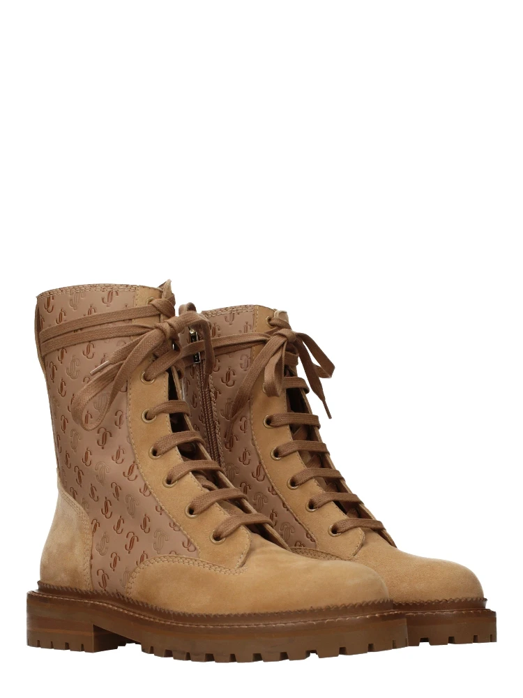 حذاء كاحل من الجلد البني alternative