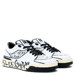 White Leather Low Top Sneakers