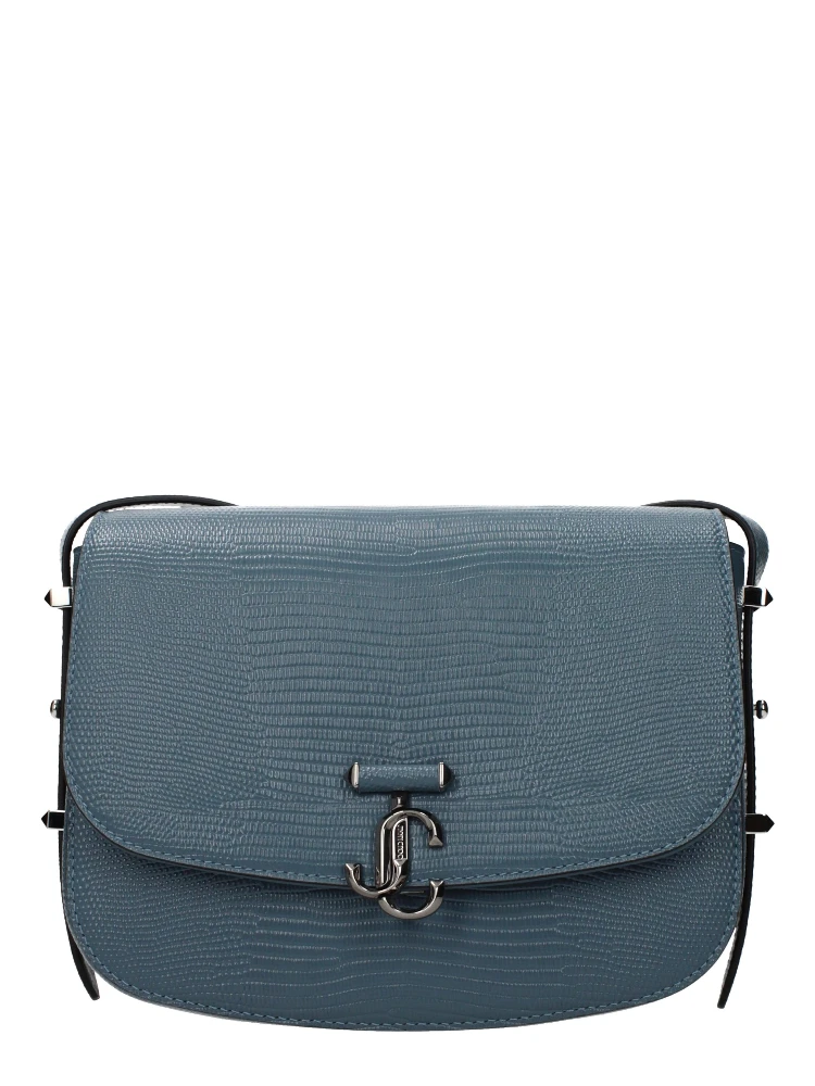 حقيبة كروسبودي من الجلد الأزرق