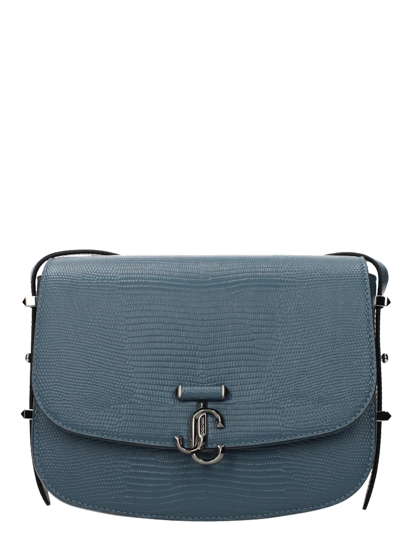 حقيبة كروسبودي من الجلد الأزرق