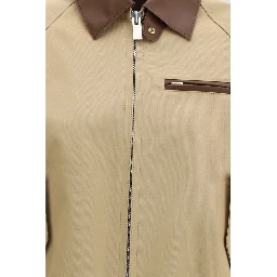 Beige Cotton Bomber